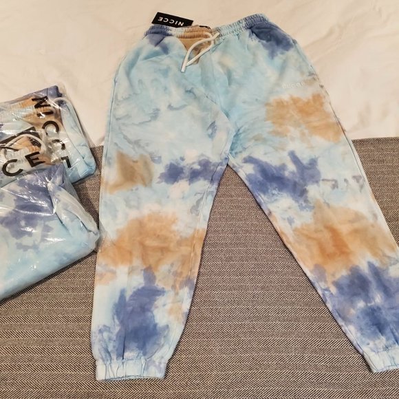 NWT NICCE Unisex Colare Tie-Dye Joggers Sweatpants, 100% Cotton, size M and L - Picture 7 of 11